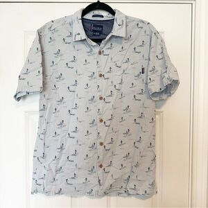 Jack O’Neill Collection costal linen graphic button down pocket shirt